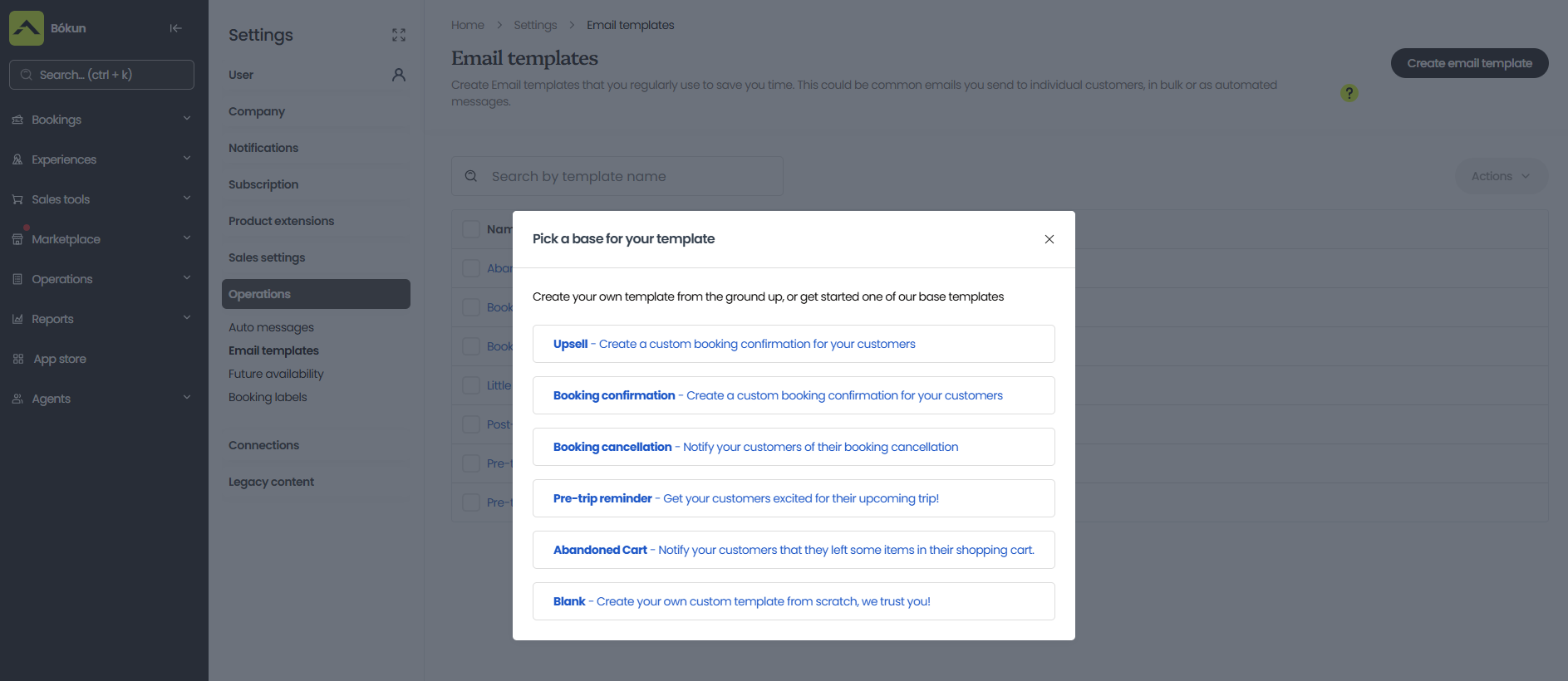 Pick a base for your template