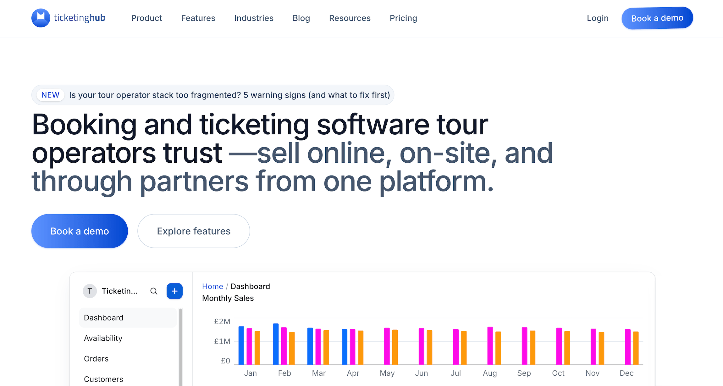 TicketingHub homepage: The Platform for the New Era of Ticketing