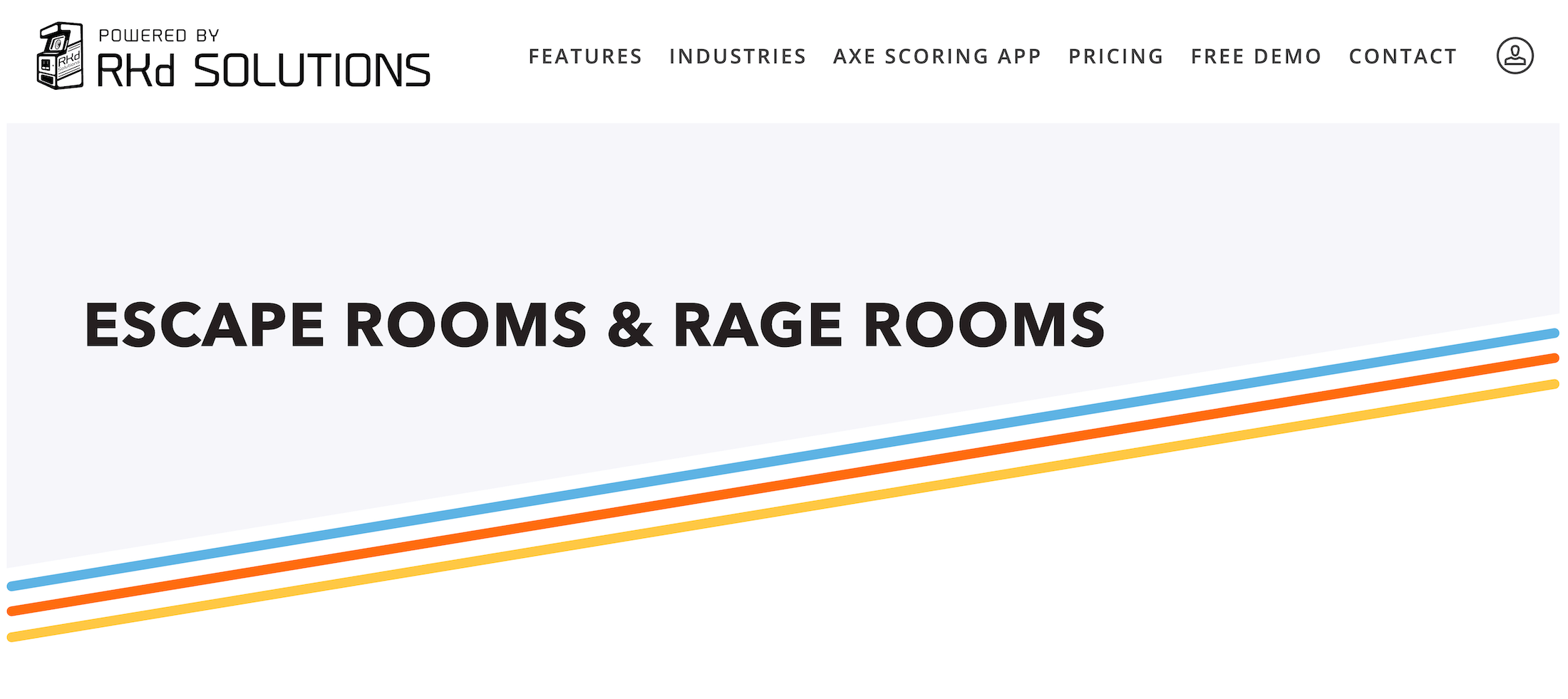 RKd Solutions Escape Rooms & Rage Rooms landing page