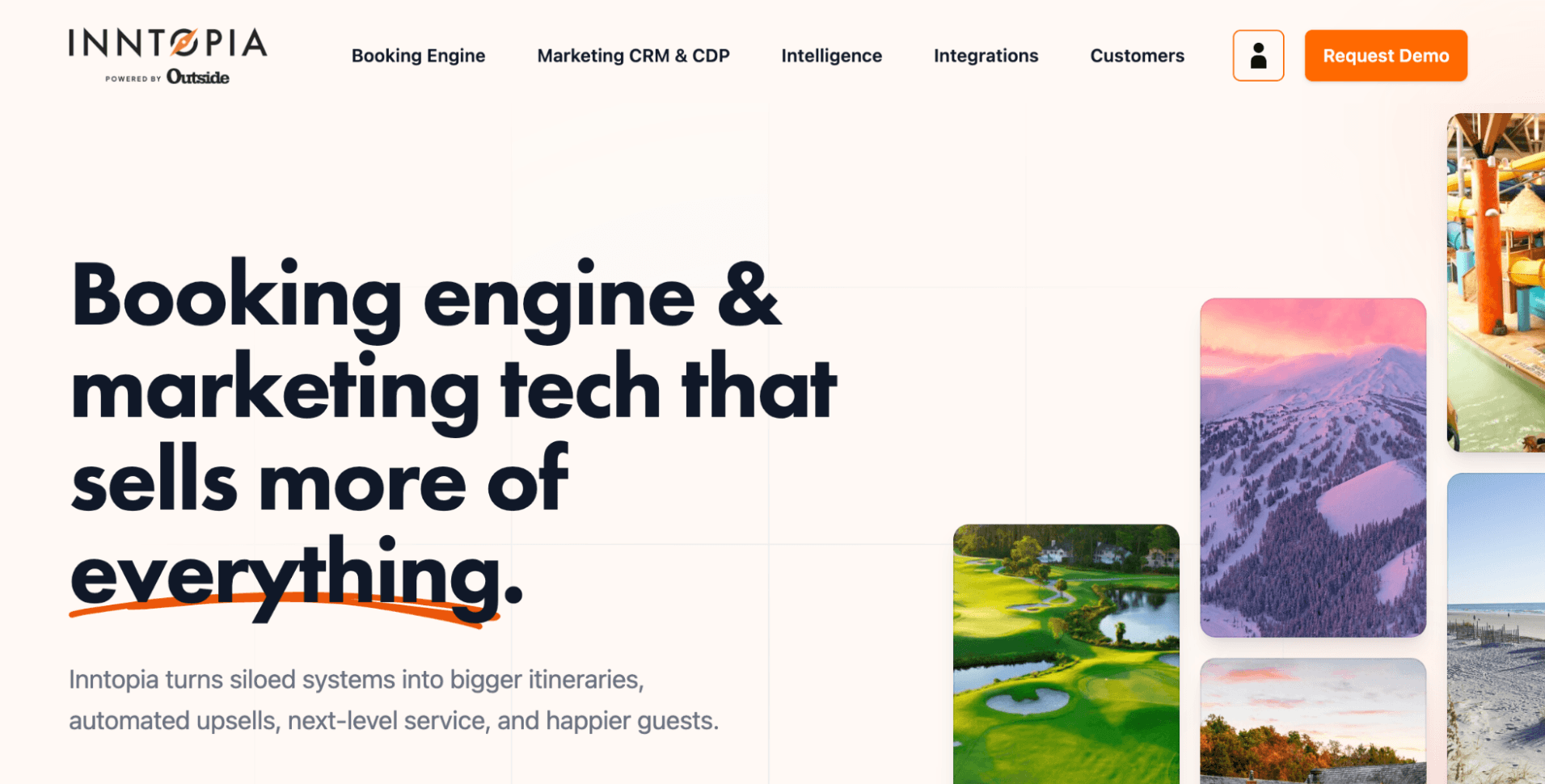 Inntopia by Outside homepage: Booking engine & marketing tech that sells more of everything.